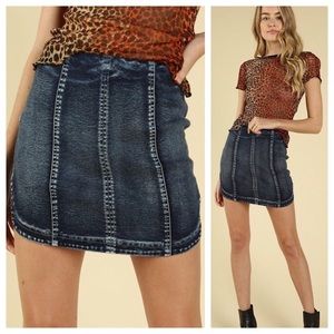 Denim Mini Skirt